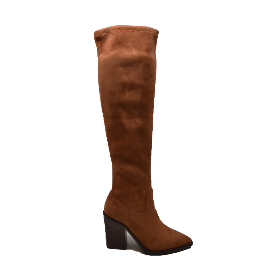 Amsterdam Faux Suede Over The Knee High Heel Boots - Stylish and Versatile