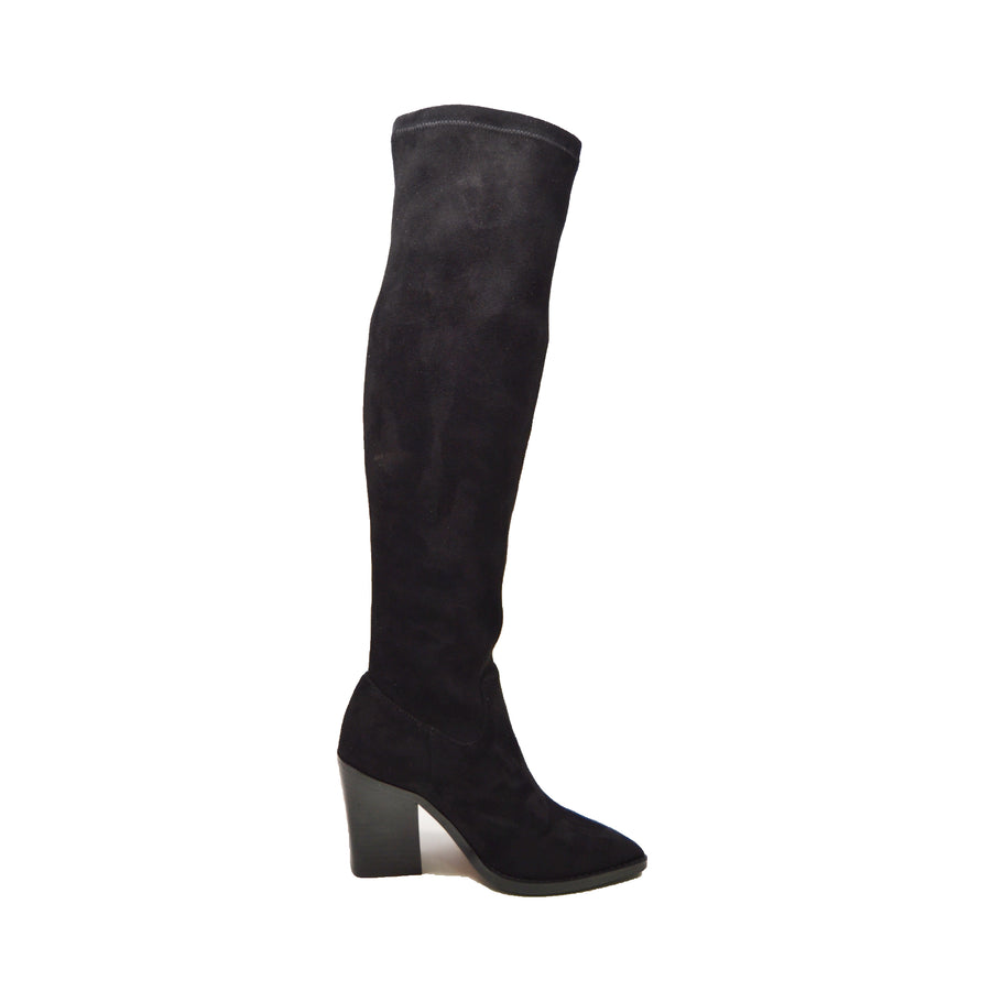 Amsterdam Faux Suede Over The Knee High Heel Boots - Stylish and Versatile