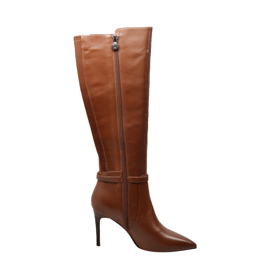 London Sleek Leather Dress Boots for Slim Calves