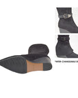 Paris2- Faux Suede Wedge Boot: 3-in-1 Wedge Dress Boot: Stylish Versatility at Its Best