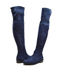 Landers Suede Over The Knee High Heel Boots by SoleMani