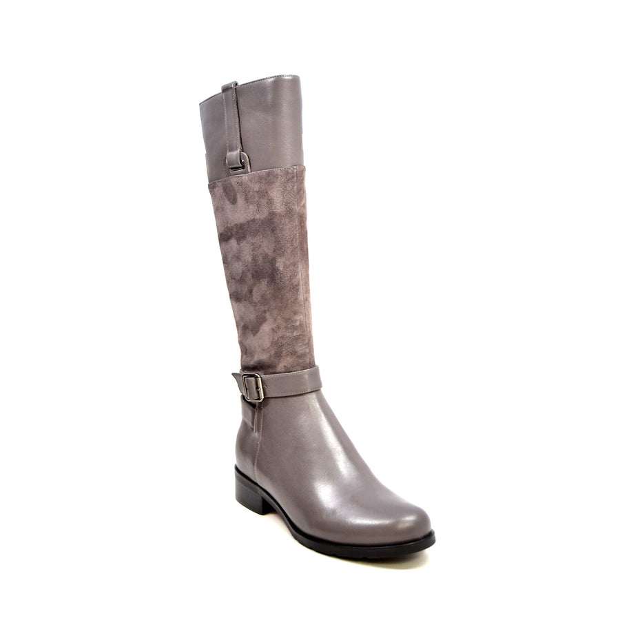 Gabi Leather & Suede Riding Boots with Fleece Lining - Versatile and Stylish for Day or Night Wear