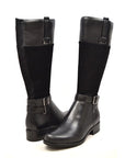 Gabi Leather & Suede Riding Boots with Fleece Lining - Versatile and Stylish for Day or Night Wear