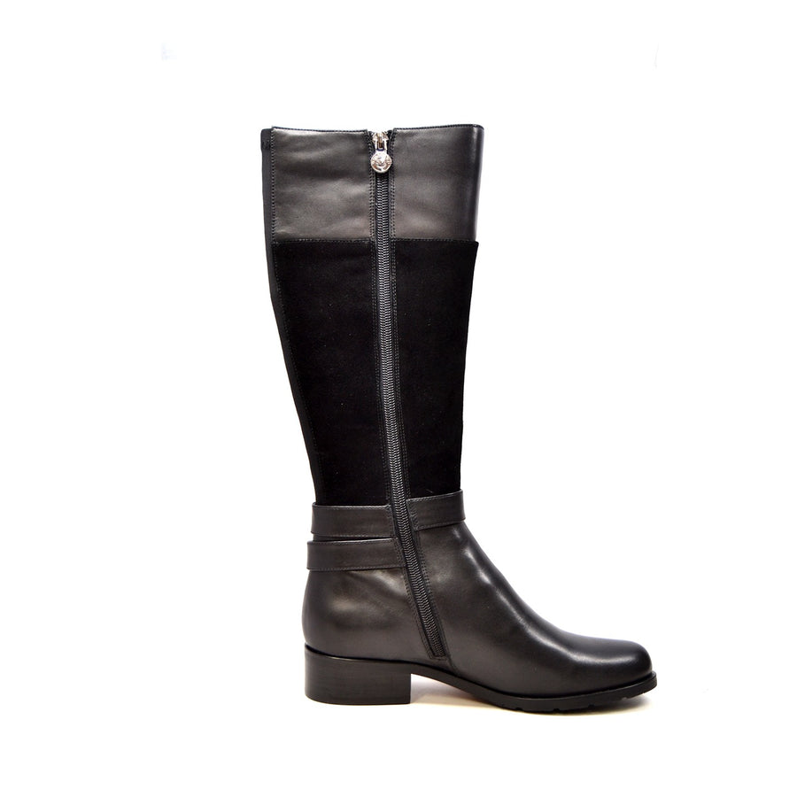 Gabi Leather & Suede Riding Boots with Fleece Lining - Versatile and Stylish for Day or Night Wear