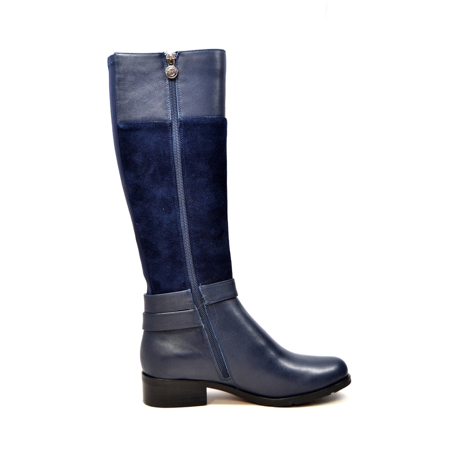 Gabi Leather & Suede Riding Boots with Fleece Lining - Versatile and Stylish for Day or Night Wear