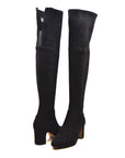 Sophia Suede Block Heel Over The Knee High Heel Boots - Stylish and Versatile