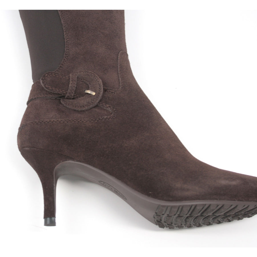 Rochelle Suede Low Heel Dress Boots - Stylish and Versatile for Any Occasion