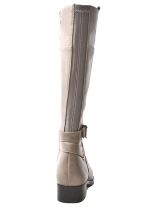 Gabi Grey Leather Riding Boots - Stylish and Versatile for Any Occasion